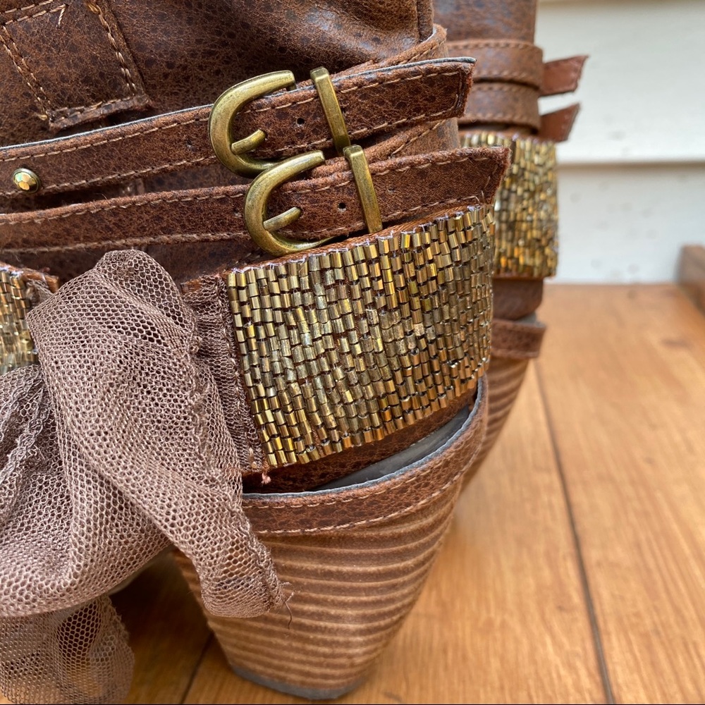 SOLD ⭐️Not rated beaded cowboy style booties 9 - Picture 6 of 12